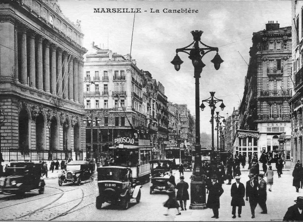 Marseille, la Canebière, 1929